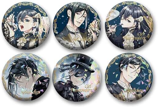 Amazon.co.jp: 黒執事 缶バッジ ブローチ シエル セバスチャン